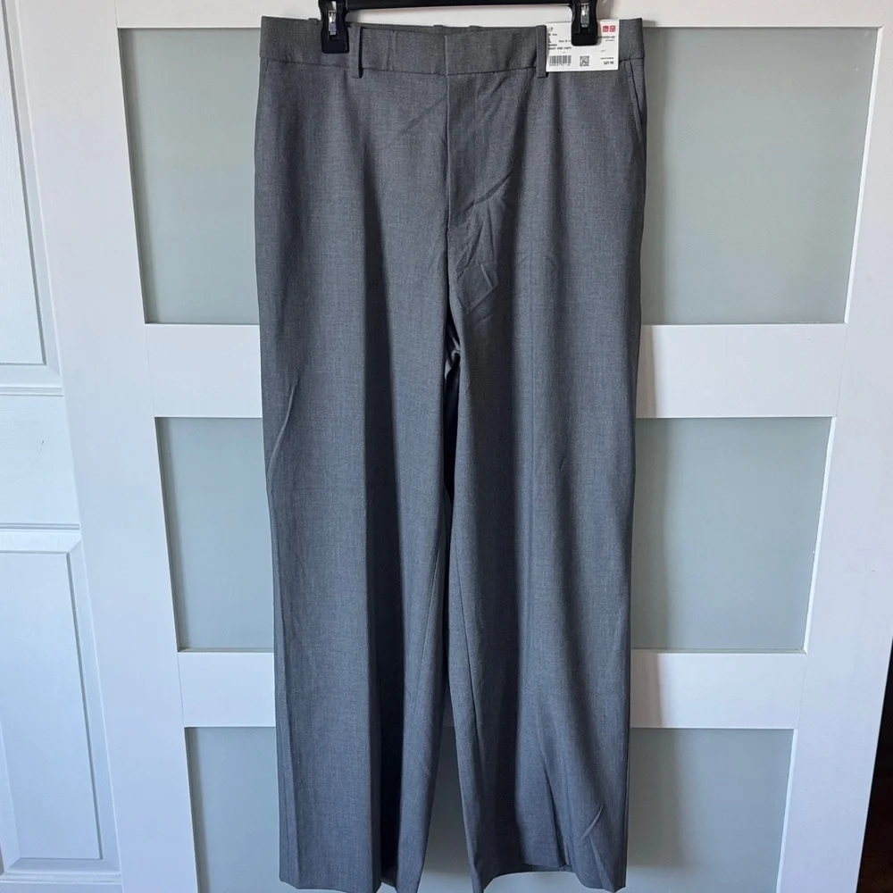 Uniqlo Gray Wide Leg Dress Pants - Picture 1 of 4
